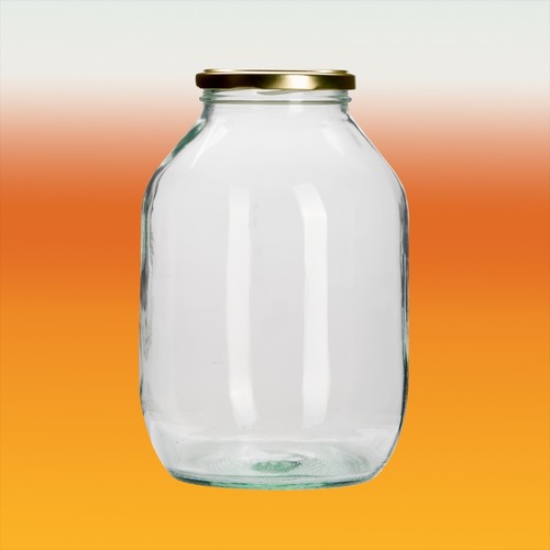 Half gallon glass pickle jar - glass,