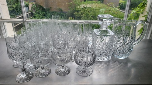 Vintage crystal glass set wine - vintage,