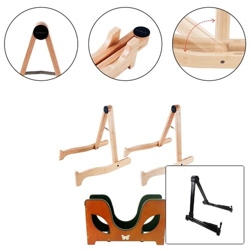 Foldable wooden guitar stand - foldable,