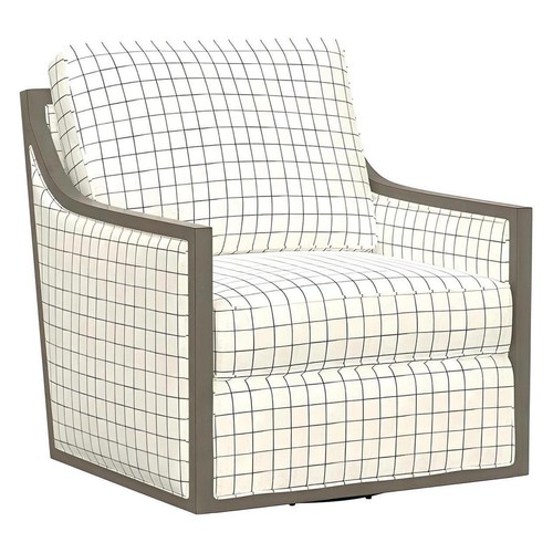 Plaid fabric swivel accent - swivel,