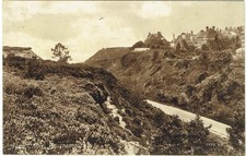 VINTAGE VALENTINES B/W POSTCARD, DORSET, ALUM CHINE, BOURNEMOUTH