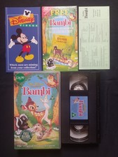 First Disney Classic release 'Bambi' VHS video with all original promo leaflets