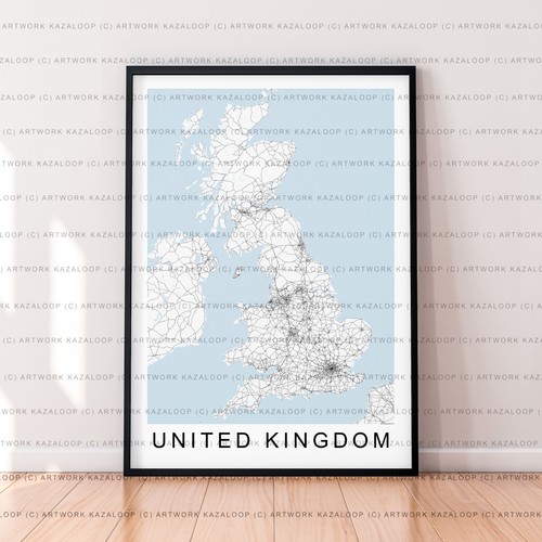 United kingdom map poster - kingdom,