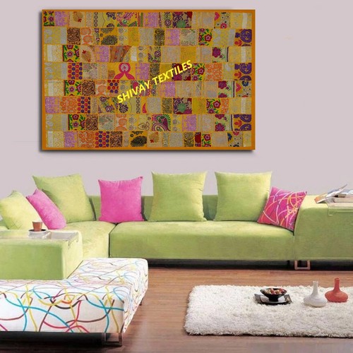 Indian yellow cotton vintage - indian,