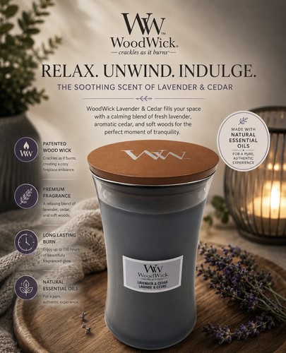 Woodwick lavender cedar - woodwick, &