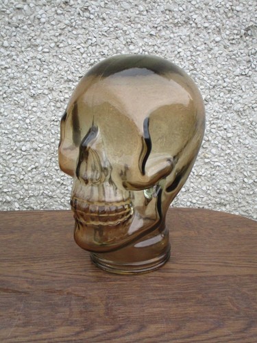 Spanish glass skull - glass,