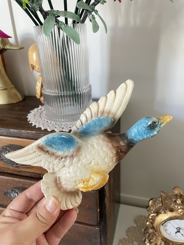 Vintage flying mallard duck - flying,