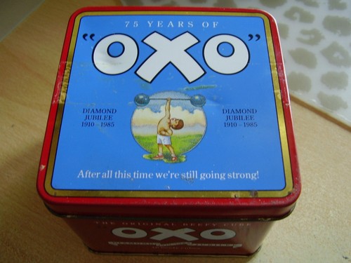 Vintage oxo cube tin - vintage,