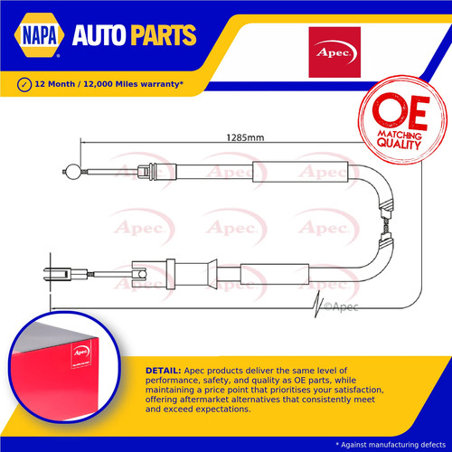 Handbrake cable fits - cable,