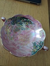 Vintage Arthur Wood Royal Bradwell Sylvan Twin handled Lustre Bowl Dish