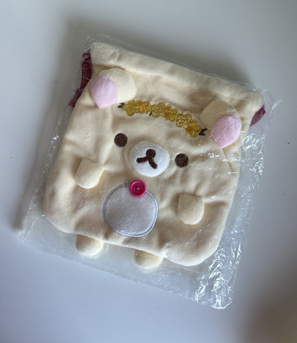 Rilakkuma bear plush pouch - rilakkuma,