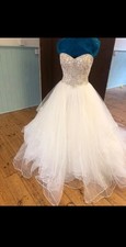 USED Justin Alexander Wedding Dress. US Size 6 (UK 10 Equivalent). 