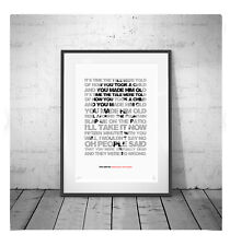 THE SMITHS ❤ Reel Around The Fountain - song lyrics poster limited Edition Print