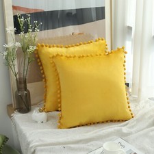 Pom Pom Velvet Cushion Covers