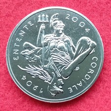 UK France 1904-2004 Cu-Ni  £5