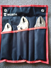 Wurth 3 Piece Locking Pliers Set Supplied in a Tool Roll 071409103