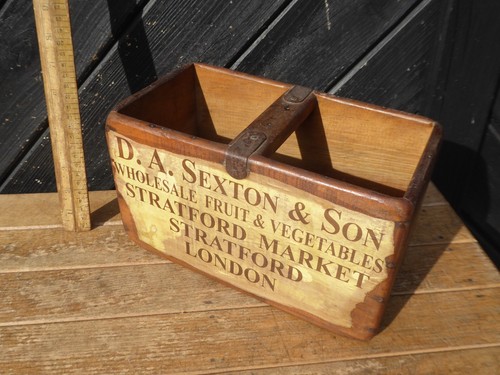Antique style wooden trug - style,