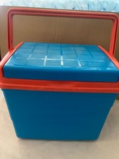 Vintage Retro Woolworths Lifrstyle Cool Box Blue/Red Camping/Festivals/Picnics