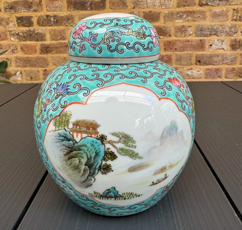 Chinese famille rose - chinese, turquoise