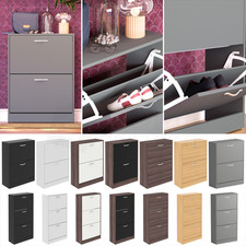 Shoe Rack Shoes Storage Cabinet Wooden Stand Cupboard Unit 2 3 Drawer Organiser