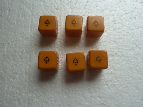 Vintage butterscotch poker - butterscotch,