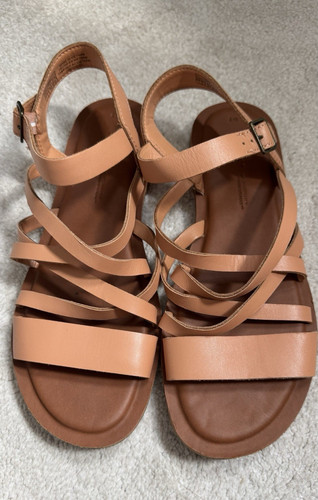Toms tan flat leather - toms,