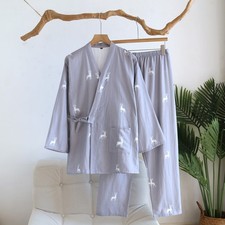 Men’s Kimono Pyjama Set Grey