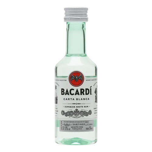 Bacardi carta blanca rum 5cl - blanca,