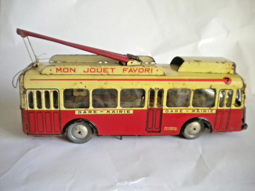 Joustra trolley bus tinplate - bus,