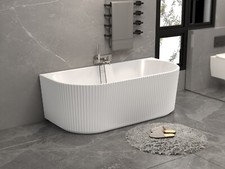 British Baths Teesville 1700 Back to Wall Textured Freestanding Bath