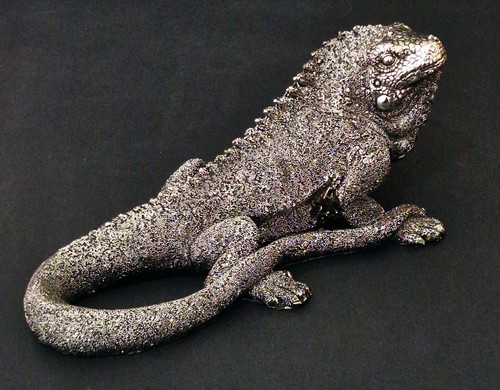 Vintage iguana figurine - vintage, large