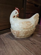 Vintage Chicken Hen On Nest