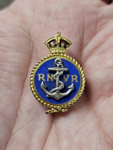 Ww2 royal navy rnvr enamel - navy,