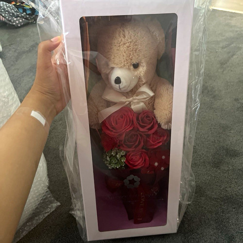 Boxed beige plush - beige, teddy