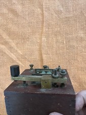 Vintage Morse Code Telegraph Key & Sounder on Wooden Base – Collectors Item