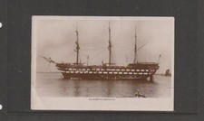Postcard-Vintage-Training Ship "Warspite" at Greenhithe 1900's-see 2 pics