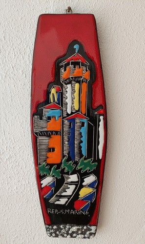 1960s san marino pottery wall - 1960s,