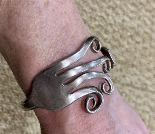 Handcrafted fork cuff bracelet - fork,