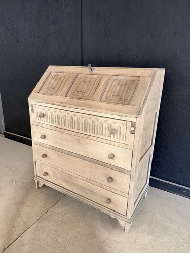 Stripped oak bureau - stripped,