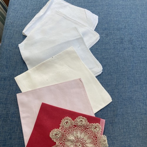 Vintage linen napkins mixed - vintage,