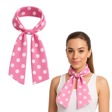 Ladies Girls Polka Dot 50's Luxury Grease Neck Tie Style Head Polka Scarf