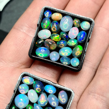 Ethiopian Opal Cabochon Mixed Lot Loose Welo Opal Gemstones Bundle Joblot x18-22