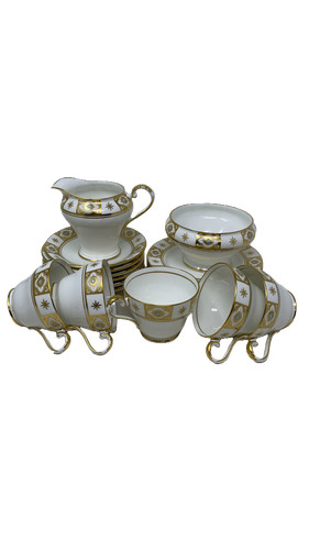 Aynsley tea set white - set,