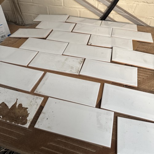 White rectangular tiles - white,