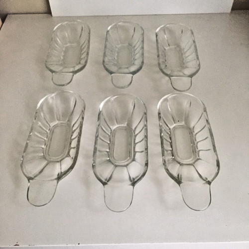 Set vintage ribbed glass - 6,
