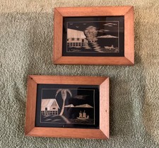 wheat straw pictures x2 from china 7.25cm x 5.25 cm approx