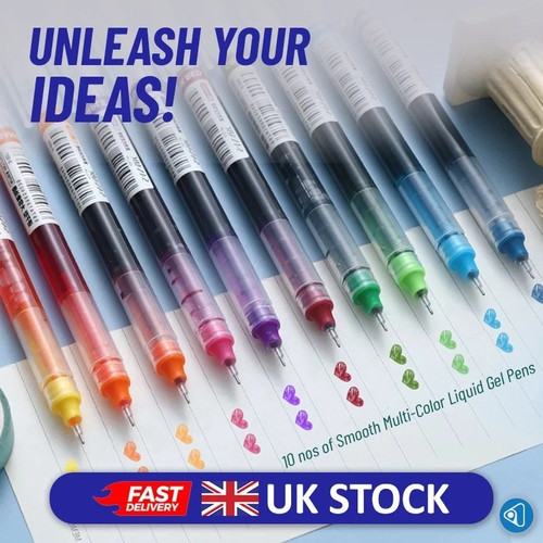 Multi color gel pens - 10,