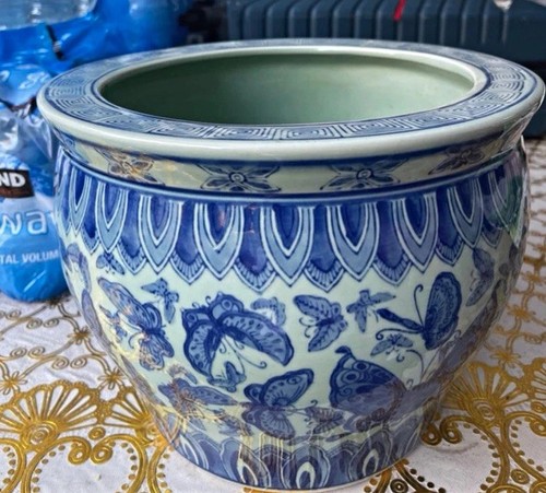 Large vintage chinese blue - chinese,