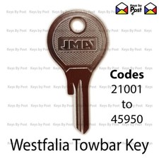 WESTFALIA TOWBAR KEY AUDI, BMW, FORD, MERC, PORSCHE, RANGE ROVER, VW, VAUXHALL