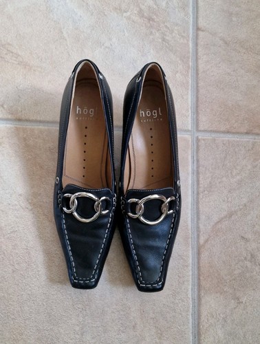 Hogl black court - black, shoes